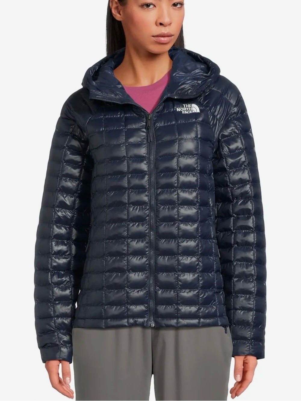 The North Face ThermoBall Hooded Jacket Navy Large NWT